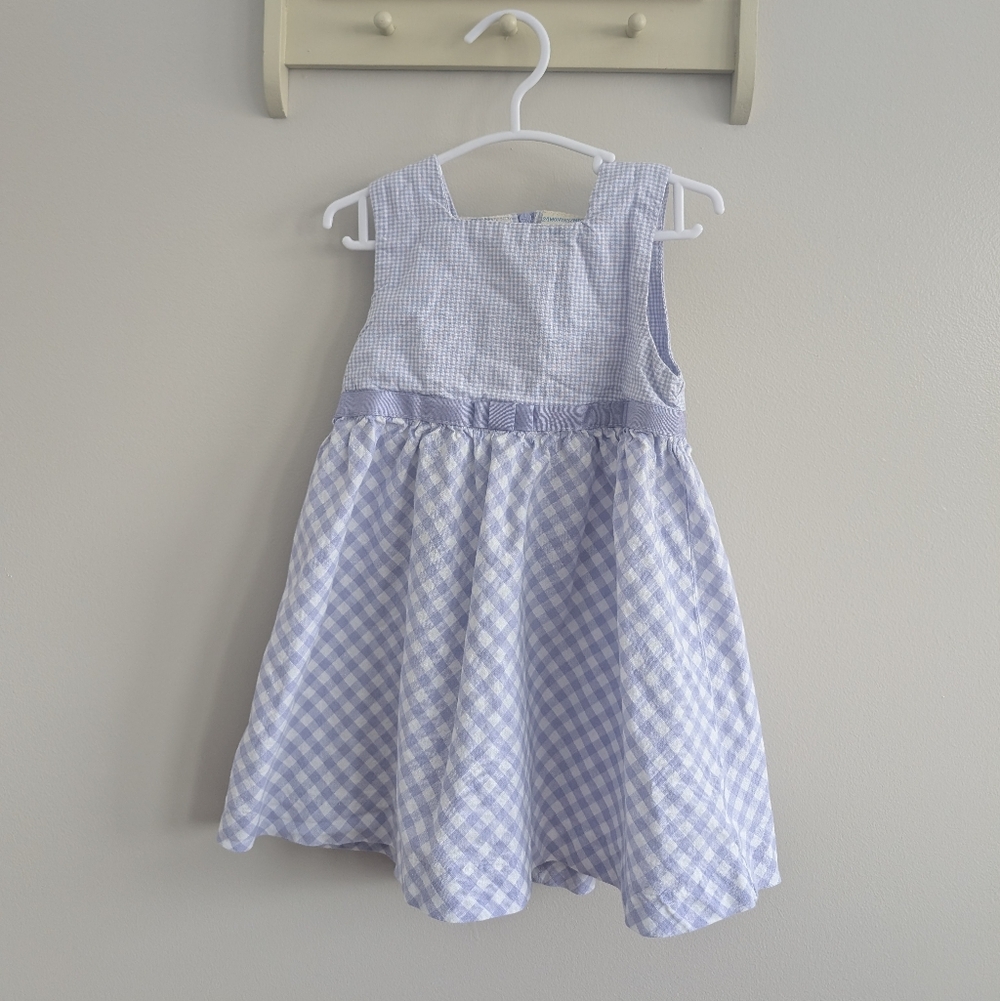 Basic Editions Light Purple Gingham Kids Dress
